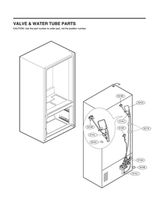 Valve And Water Tube Parts Diagram and Parts List for GR-L28ANSYX ASTCNA0 LG Refrigerator
