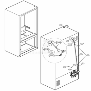 Valve And Water Tube Parts Diagram and Parts List for LMXC23746S ASTCNA3 LG Refrigerator