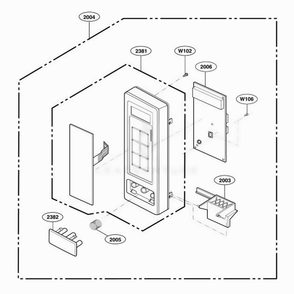 Controller Parts Diagram and Parts List for LD10MPS ASTEAMA LG Range