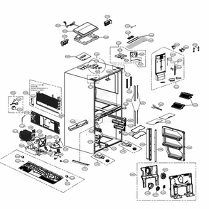 Case Parts Diagram and Parts List for LNXC23726S ASTCNA0 LG Refrigerator