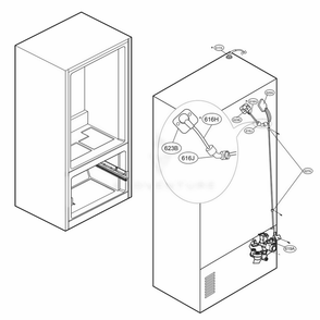 Valve And Water Tube Parts Diagram and Parts List for LFXS28968S ASTCNA0 LG Refrigerator