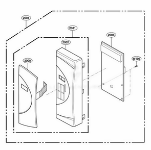 Controller Parts Diagram and Parts List for 63109301 CB1ESEA LG Range