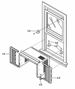 Installation Kit Asst Diagram and Parts List for 58072059200  Kenmore Air Conditioner