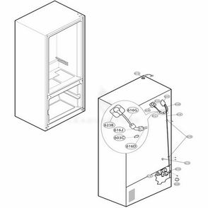 Ice And Icemaker Parts Diagram and Parts List for LFX25961AL AAVCLGA LG Refrigerator