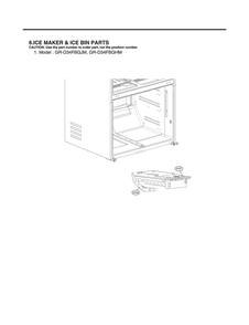 Ice Maker And Ice Bin Parts Diagram and Parts List for GR-D34FBGJM ALBCNA0 LG Refrigerator