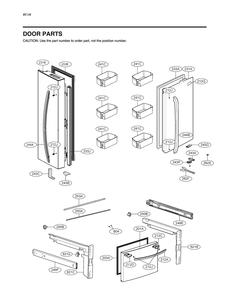 Door Parts Diagram and Parts List for GM-B298NSSH ASTCNA0 LG Refrigerator