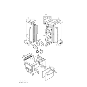 Doors Diagram and Parts List for LFX25960SB 00 LG Refrigerator