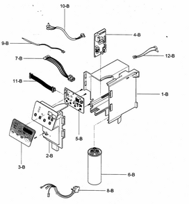 Control Box Assy Diagram and Parts List for 58074093400  Kenmore Air Conditioner