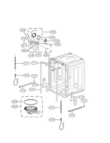 Tub Parts Diagram and Parts List for LDS5811BB-01  LG Dishwasher