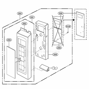 Part Location Diagram of 6871W1A419D LG PCB ASSEMBLY,SUB