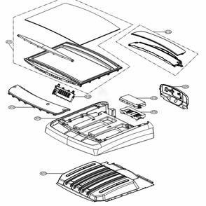 Control Panel And Plate Assembly: Gas Type Diagram and Parts List for DLGY1902WE ABWEEUS LG Dryer