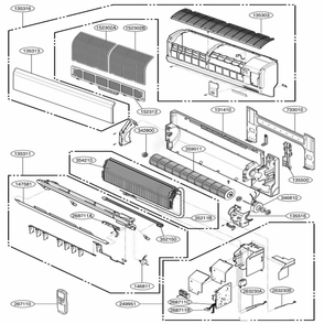 Main 2 Diagram and Parts List for A2H183GA0 AMBAHCI LG Air Conditioner