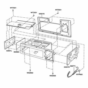 Interior Parts 3 Diagram and Parts List for ACO1180AC ABSEAMA LG Range