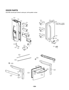 Door Parts Diagram and Parts List for GR-L228NSSM ASTCNA4 LG Refrigerator