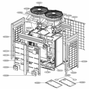 Main 2 Diagram and Parts List for ARUB168BTE4 AWGBLUS LG Air Conditioner
