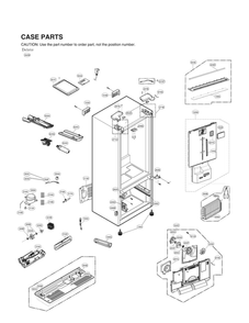 Case Parts Diagram and Parts List for LFXS28596M 01 LG Refrigerator