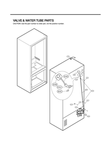 Valve And Water Tube Parts Diagram and Parts List for GR-L31GHSJF ASTCNA0 LG Refrigerator
