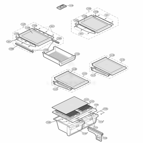 Refrigerator Parts Diagram and Parts List for 73254 ABICSEA LG Refrigerator
