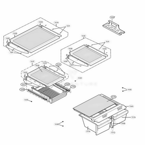 Refrigerator Parts Diagram and Parts List for 65202 ASWCSEA LG Refrigerator