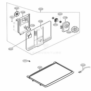 Freezer Parts Diagram and Parts List for LTCS24223S ASTCNA1 LG Refrigerator