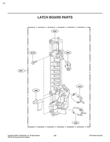 Latch Board Parts Diagram and Parts List for MV2294BSHL CB1ELGA LG Microwave