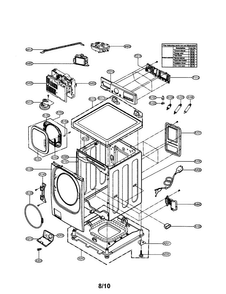 Cabinet/control Panel Diagram and Parts List for WM3485HWA  LG Washer