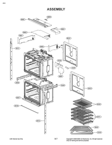 Assembly Diagram and Parts List for WDEK9419S ASTLSGN LG Wall Oven