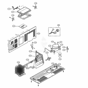 Machine Compartment Diagram and Parts List for LSXS26326S ASTCNAZ LG Refrigerator