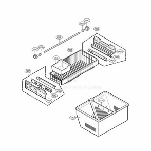 Freezer Parts Diagram and Parts List for LFX21975ST AST2LGA LG Refrigerator