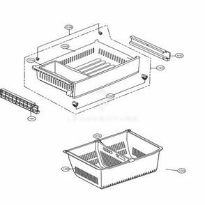 Freezer Parts Diagram and Parts List for LFXS24623S ASTCNA0 LG Refrigerator