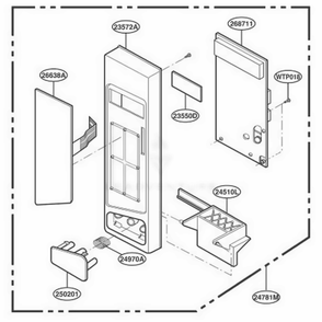 Control Panel Parts Diagram and Parts List for KCMS145JBT1 AB6EKAD LG Range