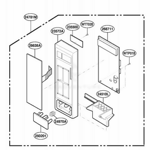 Part Location Diagram of 6871W2S020A LG PCB ASSEMBLY,SUB