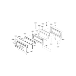 Lower Door Diagram and Parts List for LDE4415ST 00 LG Range