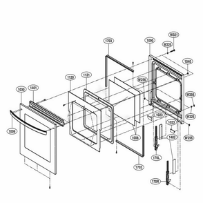 Lower Door Parts Diagram and Parts List for LWC3063BD ABDLLGA LG Range