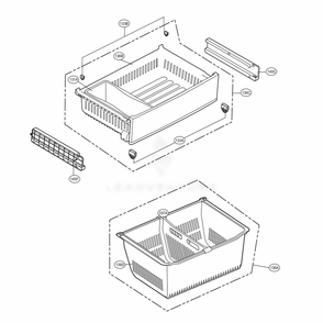 Freezer Parts Diagram and Parts List for 73139 AWBCSE0 LG Refrigerator
