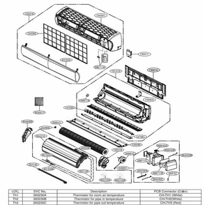 Part Location Diagram of EBR80820305 LG PCB ASSEMBLY,SUB