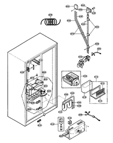 Ice/water Parts Diagram and Parts List for LRSCS21935TT  LG Refrigerator