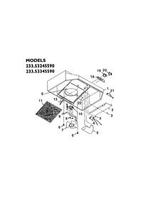 Hood Diagram and Parts List for 23353245590  Kenmore Range Hood