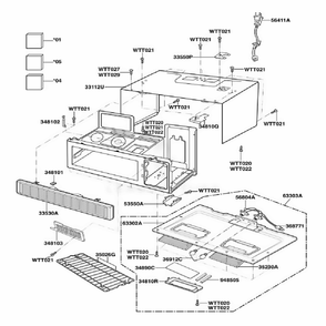 Oven Cavity Parts Diagram and Parts List for JMV9118AAQ ABSEJEN LG Range
