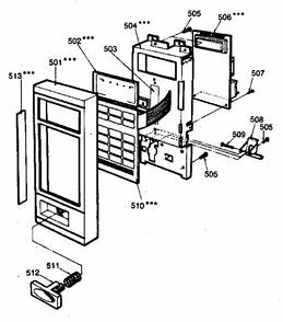 Control Panel Diagram and Parts List for 7218831980  Kenmore Microwave