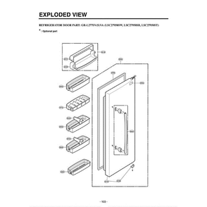 Section 7 Diagram and Parts List for LSC27950ST ASTCLGA LG Refrigerator