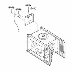 Sensor Parts Diagram and Parts List for KCMS185JBL BKEKAD LG Wall Oven