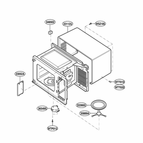 Oven Cavity Parts Diagram and Parts List for MA1720W AWHEGSE LG Wall Oven