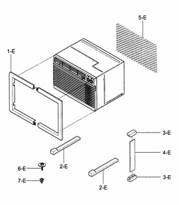 Installation Kit Assy Diagram and Parts List for 58072127200  Kenmore Air Conditioner
