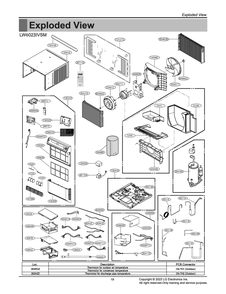 Diagram 1 Diagram and Parts List for LW6023IVSM AT1AUSH LG Air Conditioner