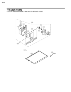 Freezer Parts Diagram and Parts List for GM-U652GQGP ASWCSE7 LG Refrigerator
