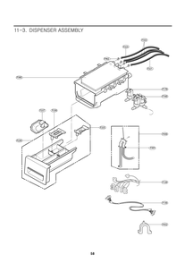 Dispenser Assembly Diagram and Parts List for FH4A2CDYP7 ASTEPEU LG Washer