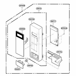 Control Panel Parts Diagram and Parts List for GT4175SPB CB3EWRP LG Wall Oven