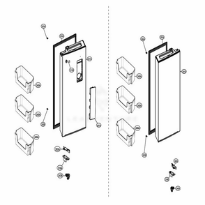 Main 3 Diagram and Parts List for LRKNS1400V ANSCNA0 LG Refrigerator