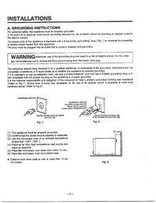 Installations/warning Diagram and Parts List for MA-1171S  LG Microwave